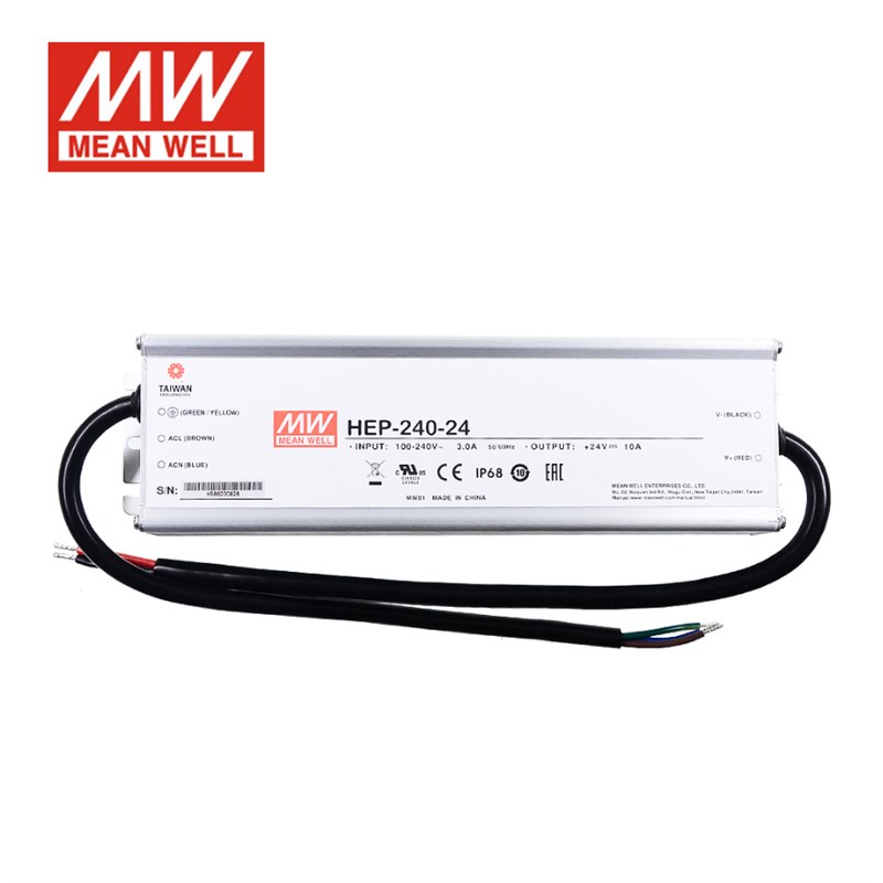 HEP-240-12 240W 12V16A台湾明纬无风扇全密封高效率开关电源全新