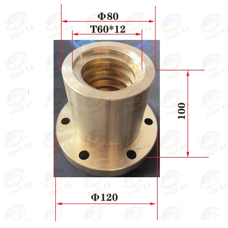 桂林机床股份有限公司GL-630C卧式强力铣床T60*12铜螺母