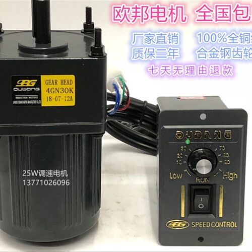 台湾opg电机 交流220V 25W 齿轮减速电机 41K/4IK25RGN-C调速马达