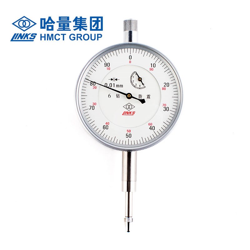 哈尔滨量具刃具集团LINKS哈量防震百分表0-3-5-10六钻带耳指示表