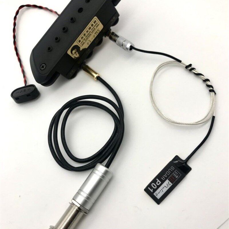 沐铃P01-3.5木吉他拾音器贴片拾音器配老齐二代三代舒特勒拾音器