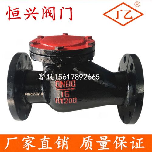 H44T-16旋啓式止回阀 铸铁铜芯法兰止回阀DN40 50 80 100 150 200
