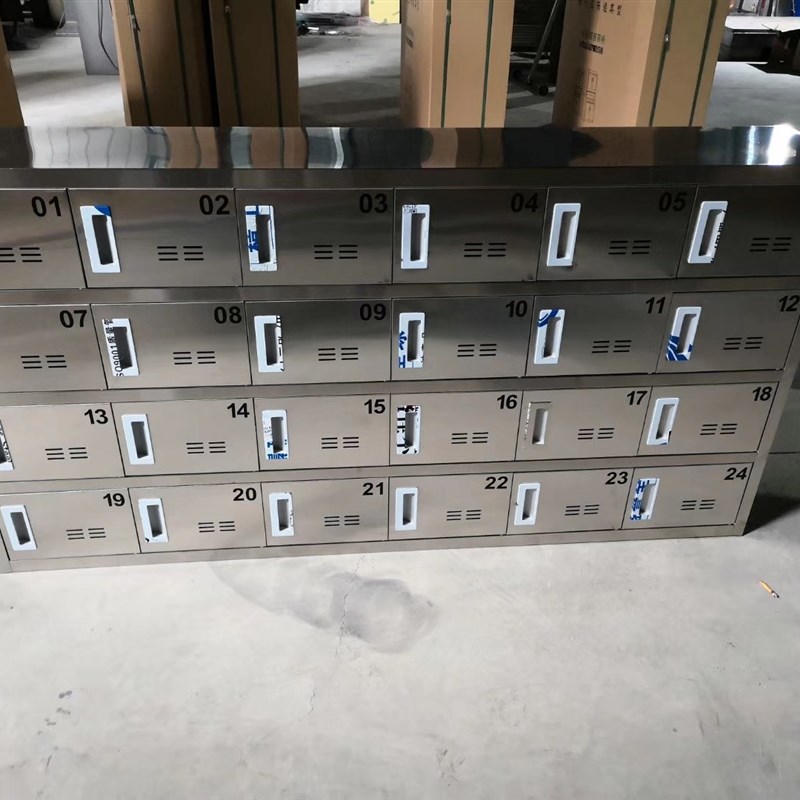 定制不锈钢柜子201/304储物柜带锁多门柜矮柜工具存放柜子书包柜
