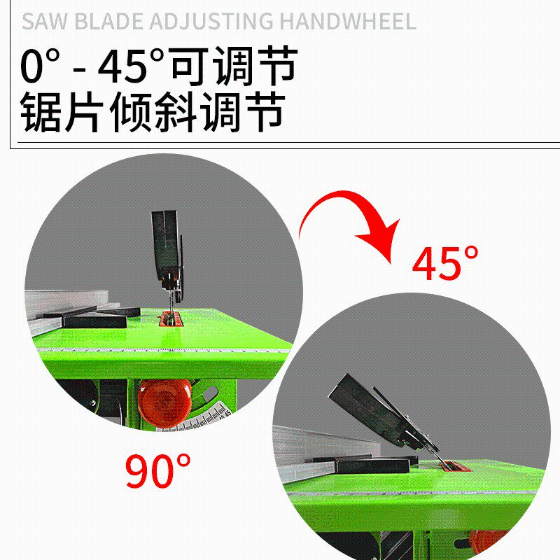 木工工作台多功能推台便携台锯小型电机操作台锯台