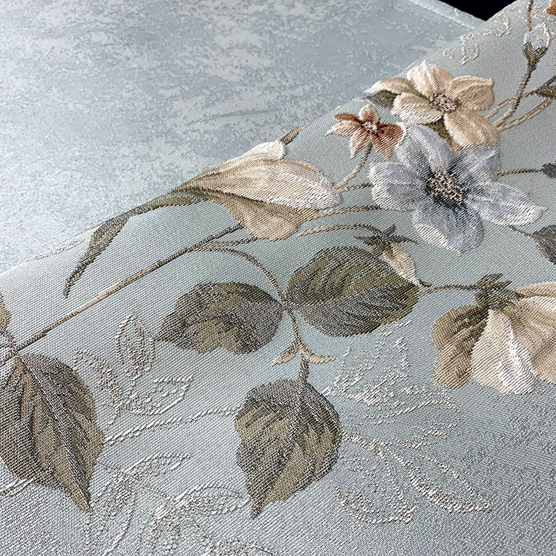 新中式电视柜桌布提花布艺流苏花边盖巾长条轻奢盖布台布防尘罩
