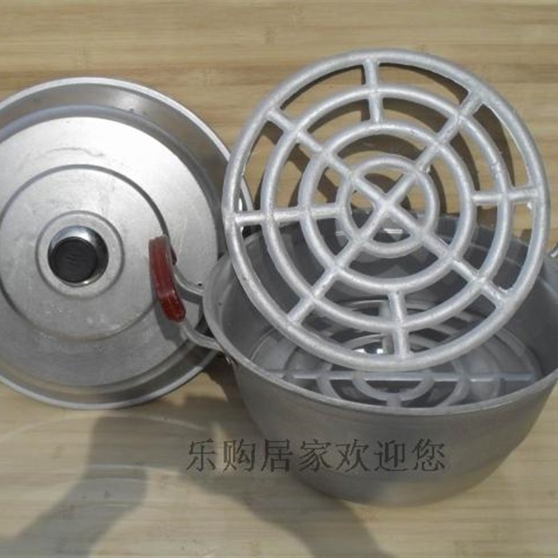 加厚双篦铝蒸锅 生铝锅 蒸馒头锅 蒸包子锅 双层蒸饭锅煮面锅炖锅