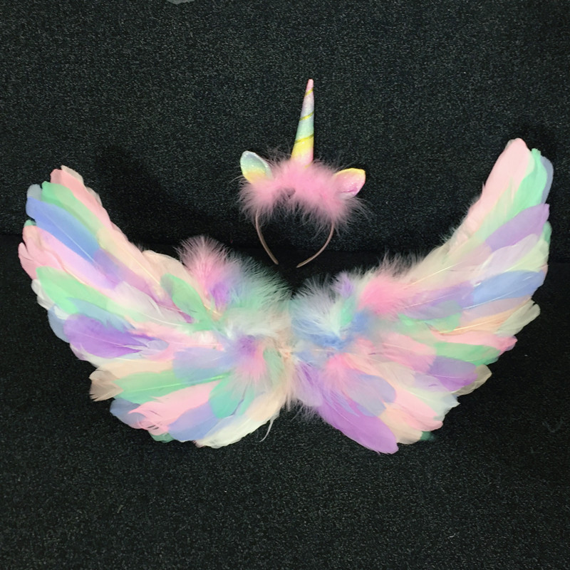 羽毛翅膀儿童天使翅膀手工影楼拍摄道具儿童演出配饰幼儿园演出