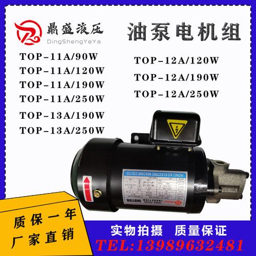 TOP11A1213A油泵电机组合三角内插式90-250W液压齿轮润滑泵摆线泵