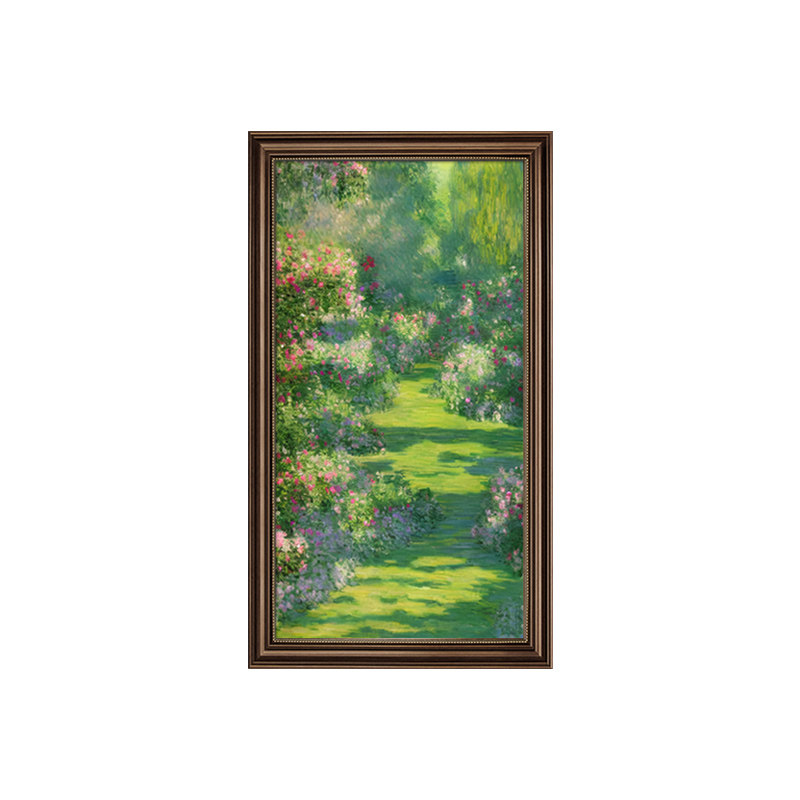 莫奈花园世界名画玄关装饰画风景美式走廊过道挂画客厅背景墙壁画