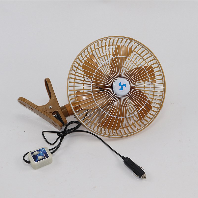 12v24V汽车货车电风扇车载大功率摇头静音车用强力车内11寸制冷扇