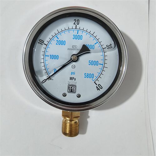 Zfyb无锡珠峰YN100I充油水压抗震耐震压力表抗震0- 40mpa5800psi
