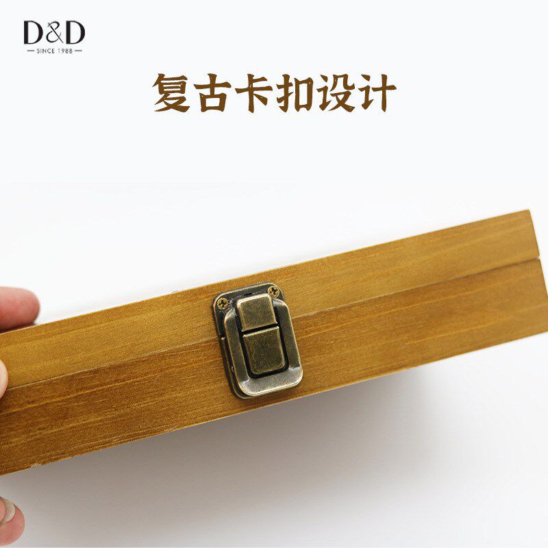 家用实木针线盒木质缝纫工具锥针复古剪刀顶针锥子断线器铜针筒