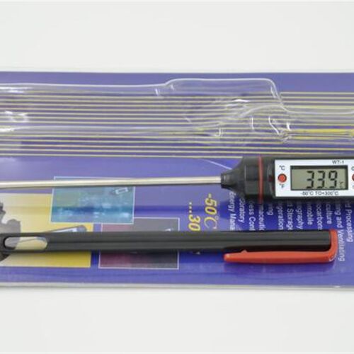 插入式温度计WT-1B食品烧烤工业高温测温计300度带电池不锈钢探针