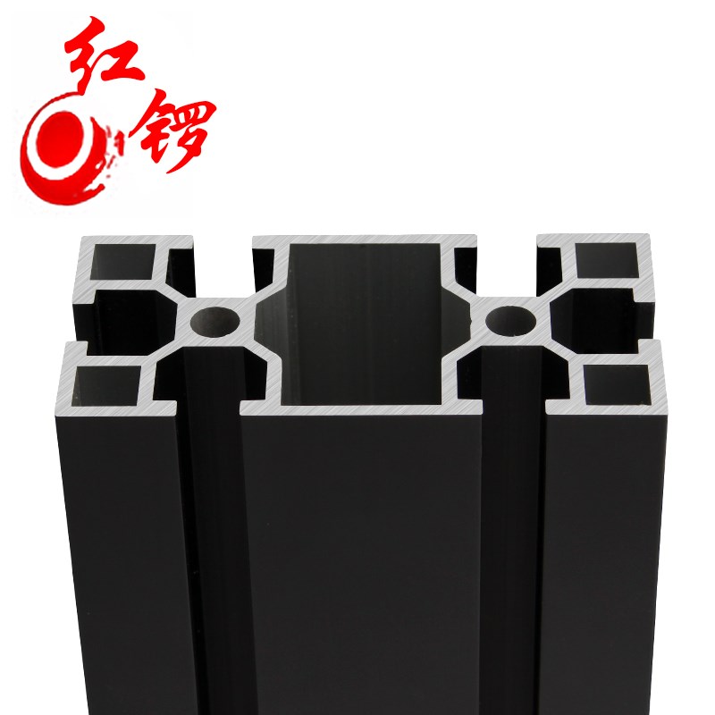 红锣铝型材 国标4080 氧化 黑色 铝型材流水线铝材工业铝型材铝管