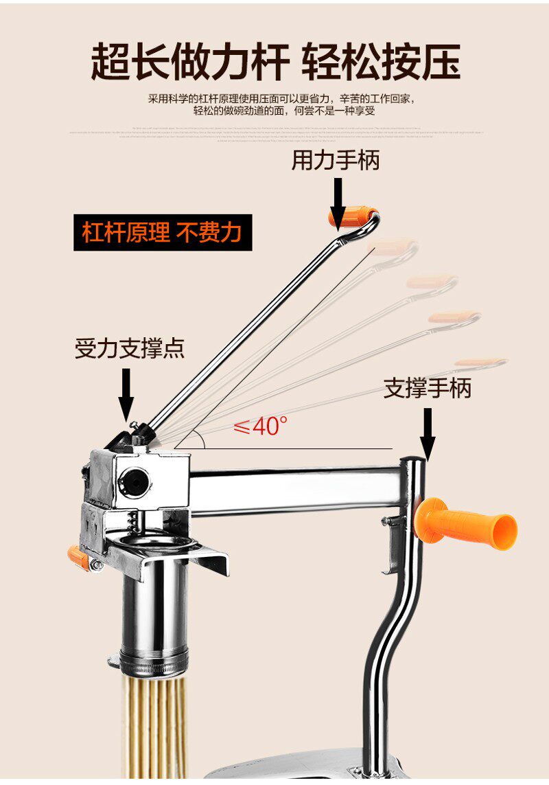 7模具不锈钢手动压面机家用机饹面条机河捞和乐机 压粉条饸饹床子