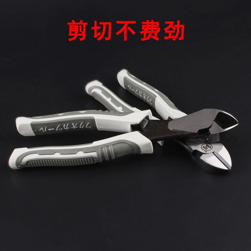 斜口钳福冈工具斜嘴钳电子剪线钳 钢丝电工6寸钳子工业级剪钳