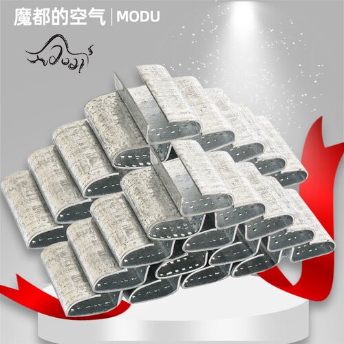 PET塑钢带打包扣铁皮扣1608/1910塑料打包带卡扣纤维回形扣子镀锌
