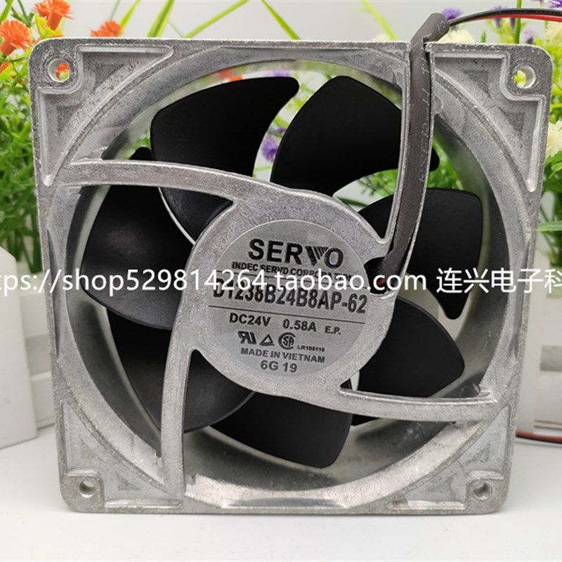 伺服 SERVO D1238B24B8AP-62 24V 0.58A 12CM 12038 工业散热风扇