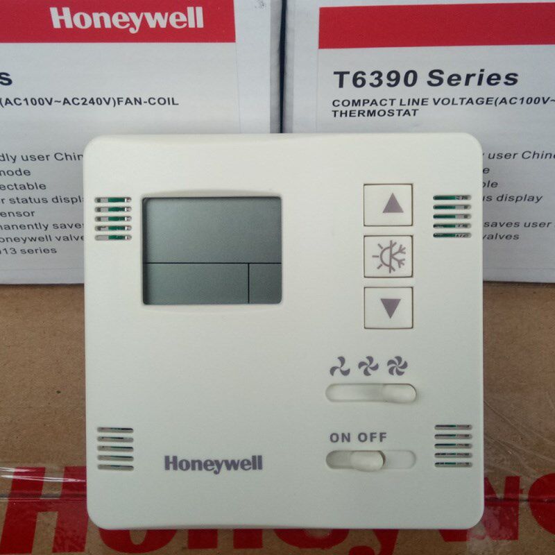 霍尼韦尔T6390A1001液晶温控器 中央空调控制面板 风机盘管开关