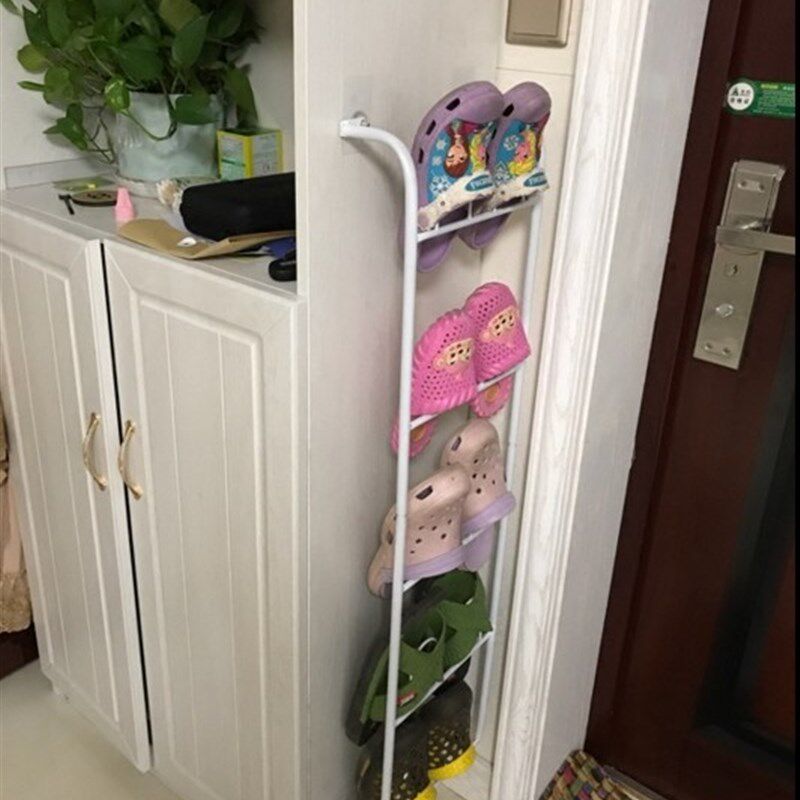 墙面壁挂式门后铁艺鞋o架客厅浴室卫生间洗手间阳台沥水收纳拖鞋