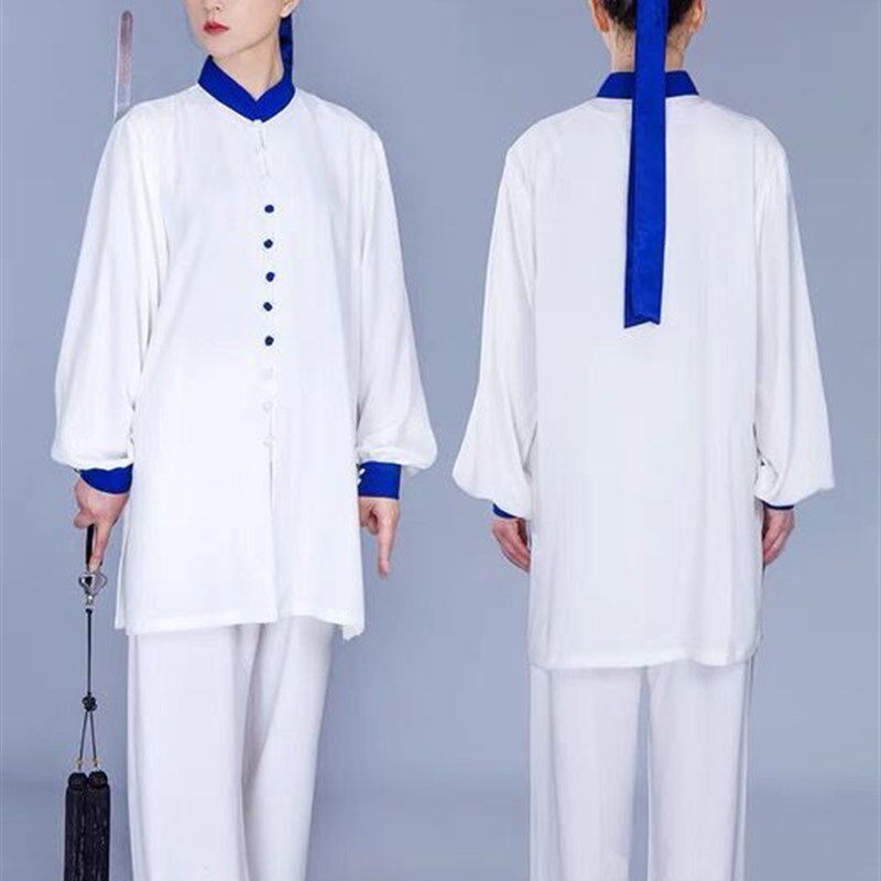 高端太极a服女新款飘逸比赛表演太极拳练功服男中长款春秋服装