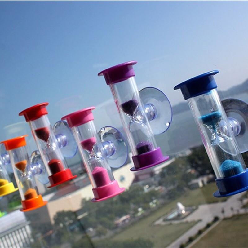 刷牙计时器新款沙漏计时器s儿童3/5分钟时间吸盘旋转挂壁小巧可爱