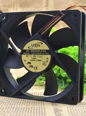 原装 ADDA 12CM AD1224UB-A72GL 12025 24V 0.25A 测速 散热风扇