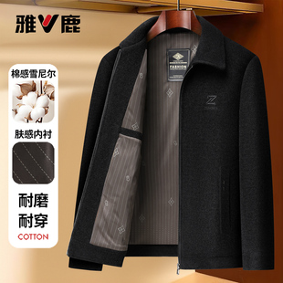 【加绒加厚】爸爸装新款外套保暖中老年男装秋冬季夹克老人衣服