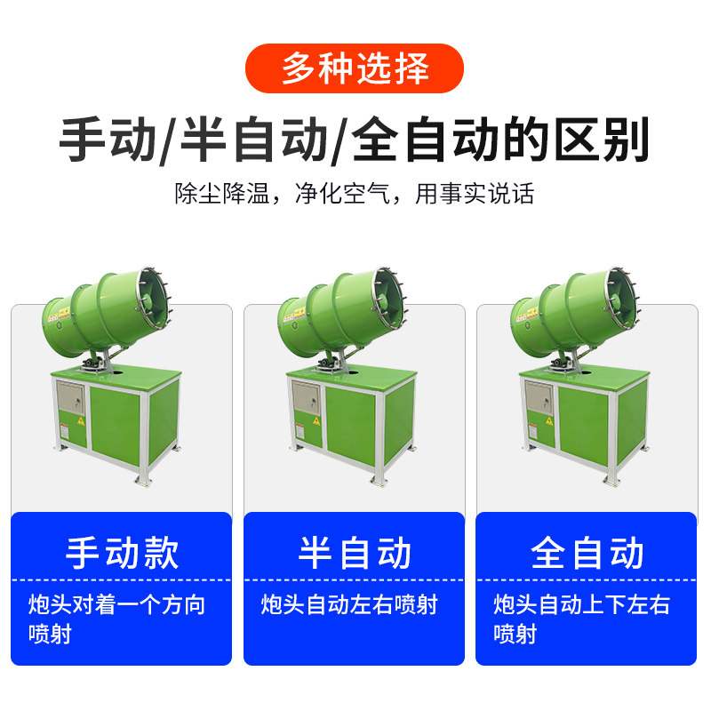 雾炮机工地除尘环保防尘雾泡机高射程喷雾炮车载洒水大功率雾炮机