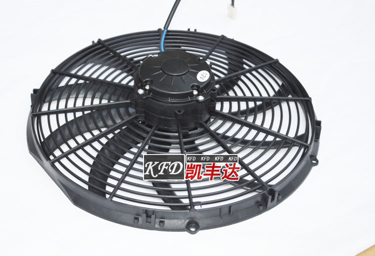 大功率16寸200W冷却电子风扇挖机货车重卡加装12V24V汽车散热包邮
