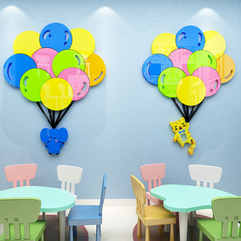 幼儿园墙贴面装饰环境创意材料文化主题教室布置背景亚克力3d立体