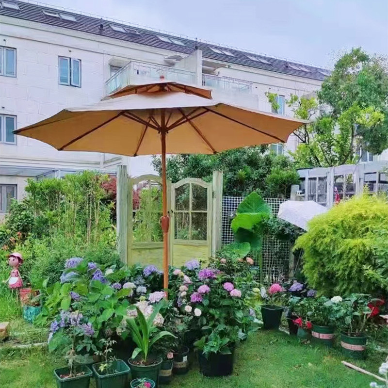 中柱伞桌椅组合户外太阳伞庭院遮阳伞摆摊用防雨防晒别墅花园大伞