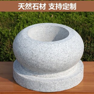 石墩子仿a古柱脚柱皮圆墩空心石雕青石柱脚石柱基石底座柱墩石