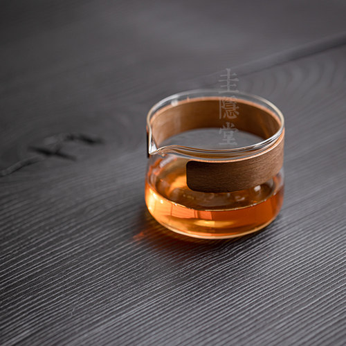 圭隐堂耐热玻璃公道杯家用v泡茶匀杯高档分茶器小号防烫公杯茶海