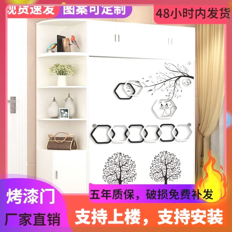 纯实木衣柜推拉门l家用卧室家具现代简约大衣橱简易组装移滑门柜