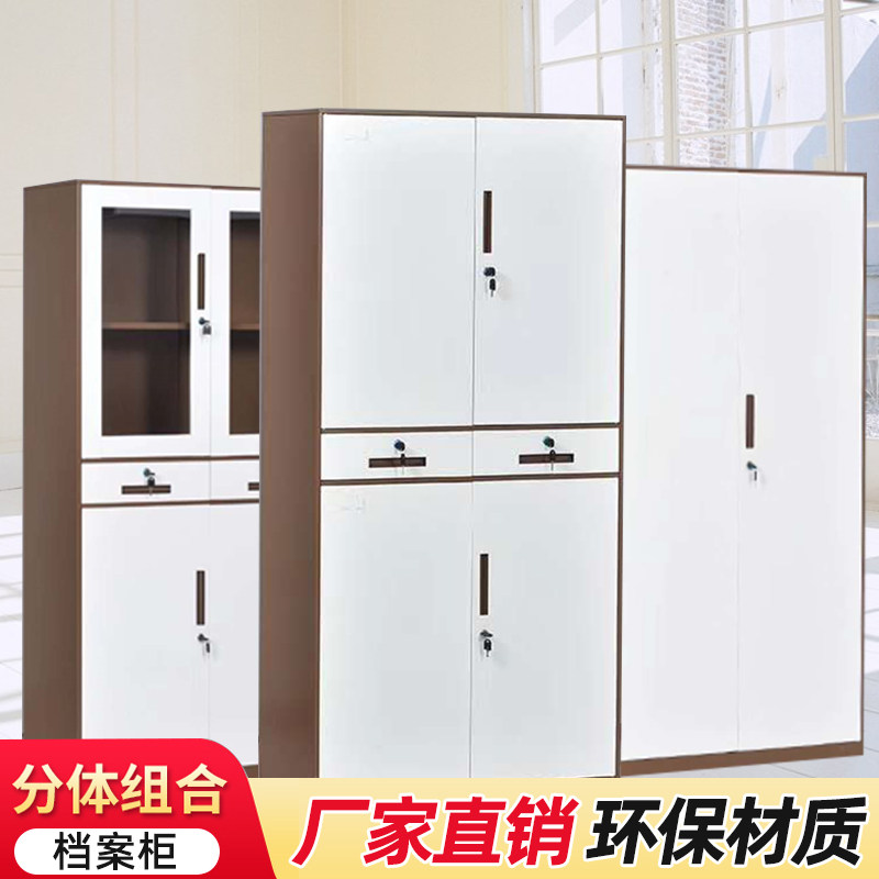 拆装窄边铁皮文件柜档案柜办公资料文件柜O书柜员工更衣收纳柜