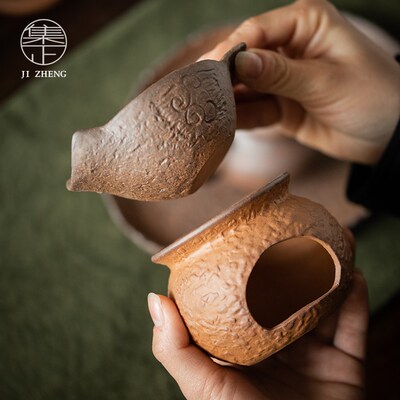 集正 粗陶烤茶炉 茶空间焙茶蜡烛炉子茶叶提香器炒茶煮茶温茶炉