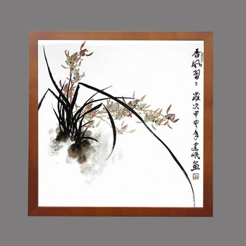 实木正方形挂墙相框38*38 50*50书法宣卡纸十字绣装裱装饰画摆台