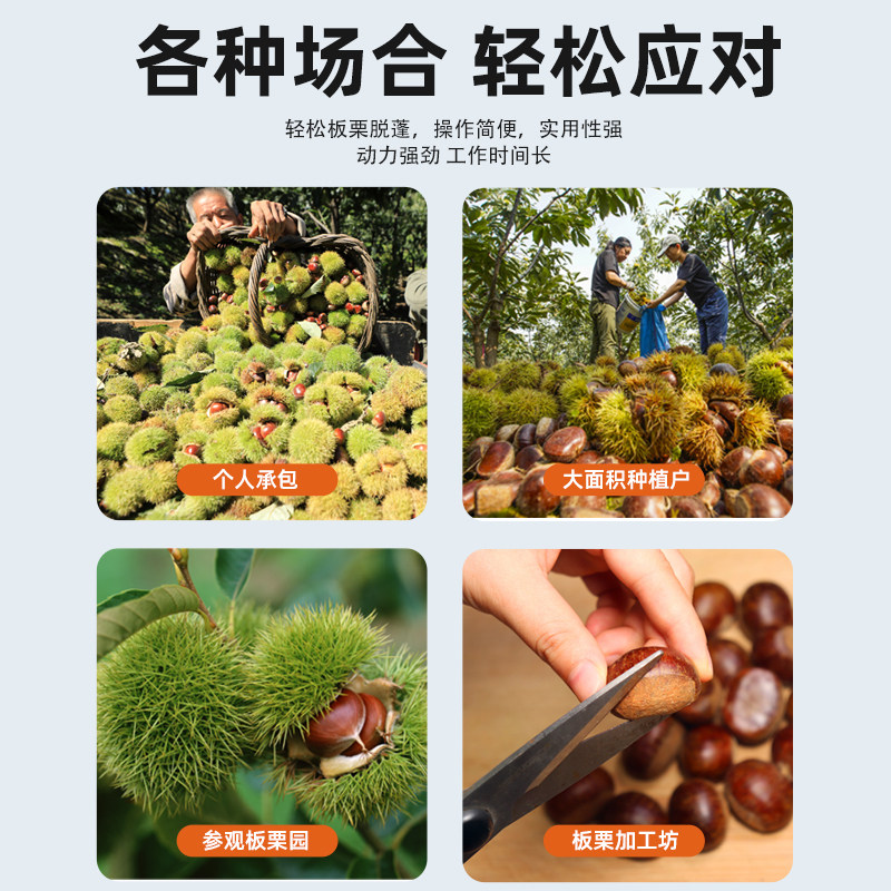 板栗脱蓬机栗子去壳机板栗脱壳机毛栗子去刺球机器电动小型剥壳机