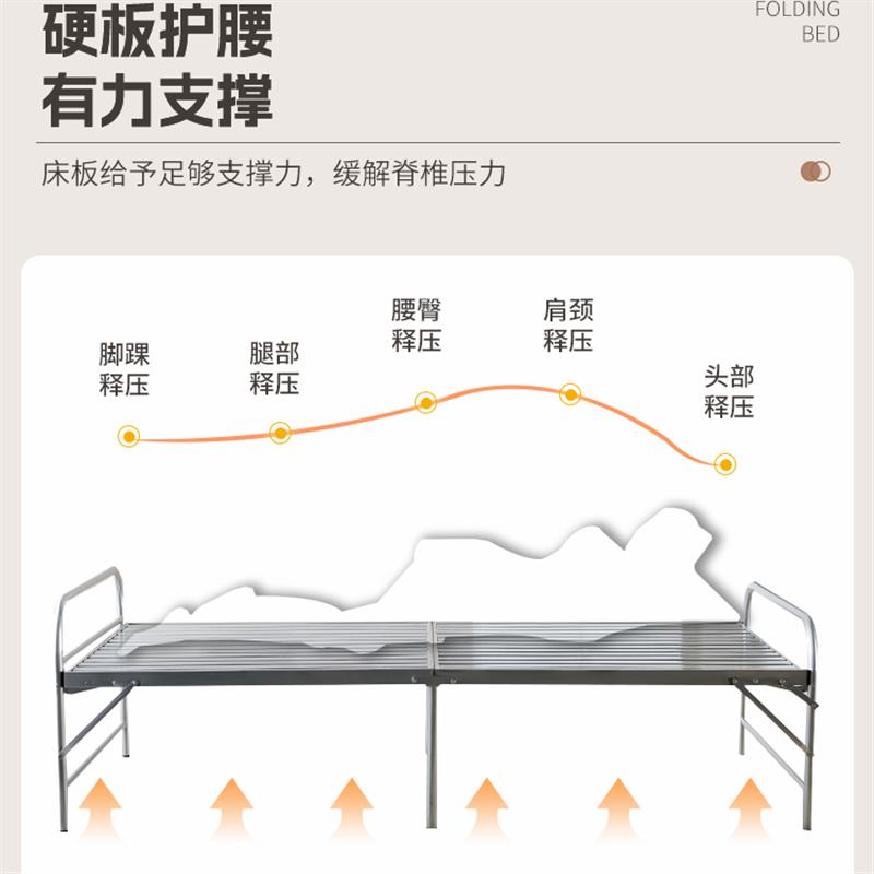 包邮折叠单人床家用双人床简易午休床1米铁床硬板床陪护床折叠床