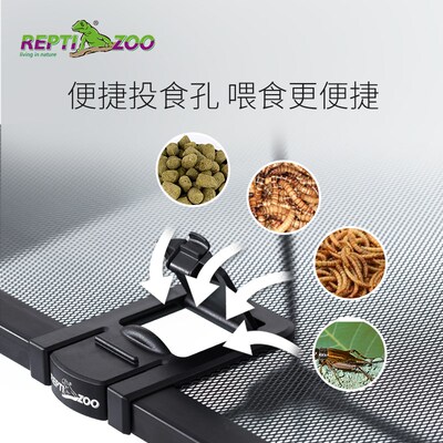 reptizoo玻璃爬缸蜥蜴守宫蛇寄居蟹陆龟爬宠爬虫角蛙鬃狮饲养箱盒