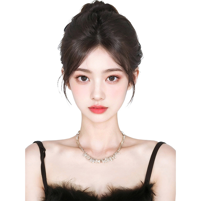 胎毛浏海假发女头顶真发轻薄自然前额鬓角补发无痕发际线贴假发片