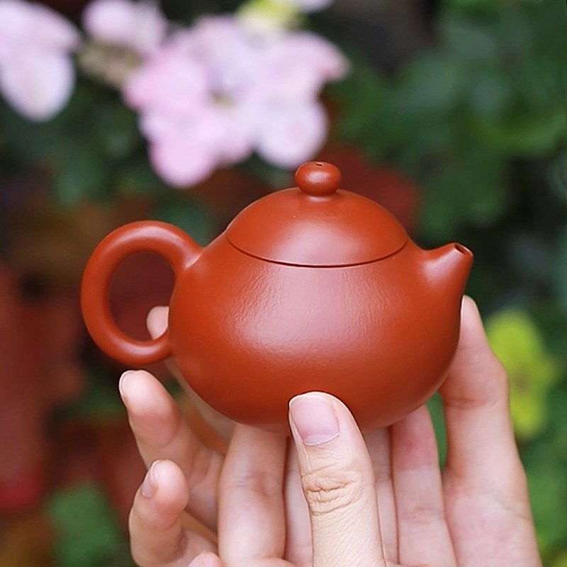 正宗宜兴紫砂壶名家万菊芬纯手工原矿朱泥大红袍文旦壶壶具泡茶器