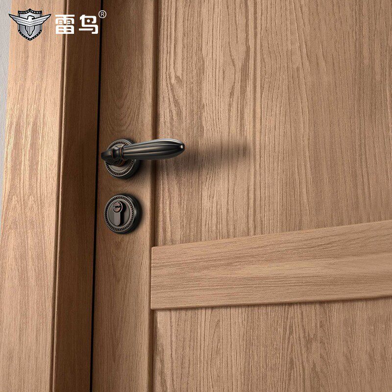 雷鸟美式分体门锁室内卧室静音木门锁家用通用型磁吸房门锁具套装