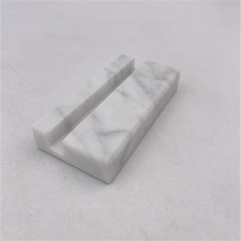北欧风格大理石名片座 天然石材桌面摆件 创意卡片展示台
