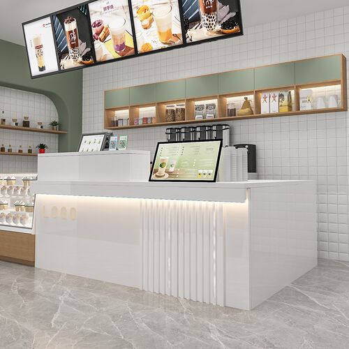 奶茶店吧台店铺收银台小型超市酒店柜台商用餐饮店公司前台接待台