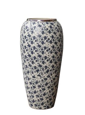 景德镇陶瓷 三件套干花花器陶瓷花瓶家居装饰品摆件 青花瓷小雏菊