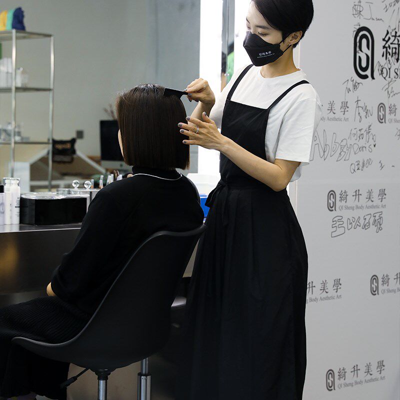 夏季薄款围裙防水咖啡店女宠物美容师画画烘焙油画美甲工作服定制