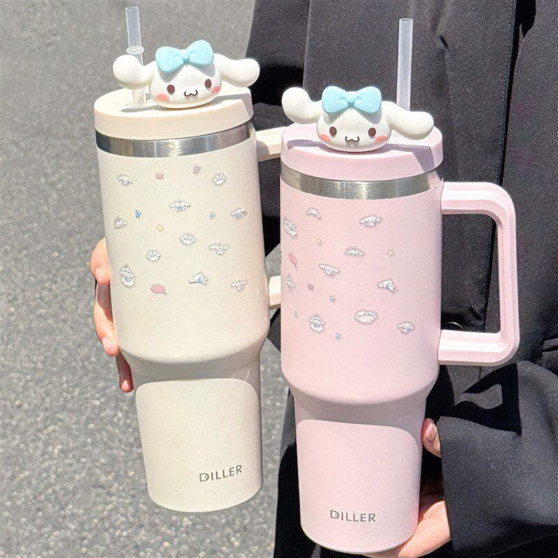 大容量保温杯保冷水杯女生超大冰霸杯可爱杯N子学生桌面带手柄水