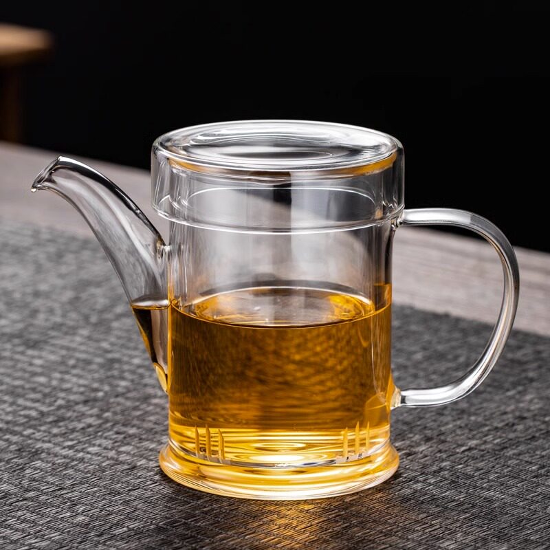玻璃泡茶壶加厚耐热家用过滤花茶壶红茶泡茶器Q功夫茶具小号冲茶
